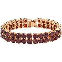 Gaya Bracelet or / rouge foncé