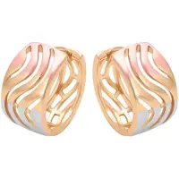 Gaya Boucles d'oreilles or rose / rose / blanc