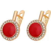 NAEMI Boucles d'oreilles rouge