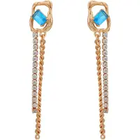 Gaya Boucles d'oreilles aqua / or rose / argent