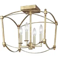 Quintiesse Plafonnier, acier, or antique, D 36,5 cm