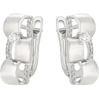 Faina Boucles d'oreilles argent / transparent