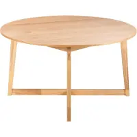 Beliani Table De Repas Waipori Chêne Clair 140 Cm 140 Cm