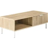 Beliani Table Basse Royalla Marron Clair