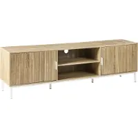 Beliani Meuble Tv Royalla Marron Clair