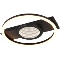 RL LIVE YOUR LIGHT Plafonnier LED, noir, métal, blanc chaud, L 35 cm