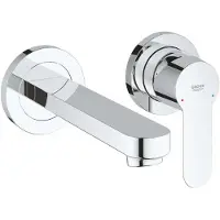 GROHE bauedge - wastafelkraan, 2-gats, met waste, chroom