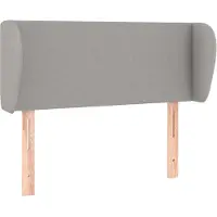 vidaXL Tête de lit avec oreilles Gris clair 83x23x78/88 cm Tissu