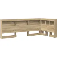 vidaXL Tête de lit de rangement, bois imitation chêne Sonoma