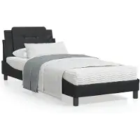 vidaXL Cadre de lit sans matelas "Zadar" noir 100x200 cm similicuir