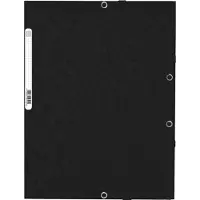 Other Chemise à élastique 3 rabats carte lustrée 355gm2 - A4 - Noir (A4)