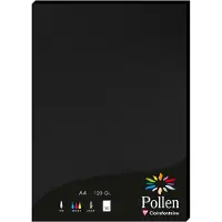 Pollen Clairefontaine Pollen - Noir - A4 (210 x 297 mm) - 120 g/m² - 50 feuille(s) papier uni