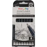Pentel Pointliner Ensemble de 8