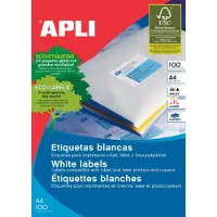 APLI Paper - Auto-Adhésif - Blanc - 63.5 X 38.1 Mm 2100 Étiquette(S) (100 Feuille(S) X 21) Étiquettes
