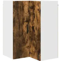 vidaXL Façade de lave-vaisselle Kalmar, chêne fumé, 57 x 57 x 80 cm