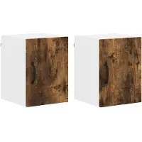 vidaXL Façade de lave-vaisselle Kalmar, 2 pièces, chêne fumé