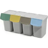 Kadax 4x poubelles 20 L Poubelles pour le tri des cendres