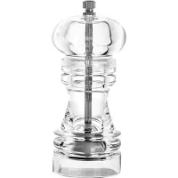 Ibili Transparente Pfeffer-/Salzmühle 14 cm Keramikmahlwerk, einstellbar, für Pfeffer und Salz