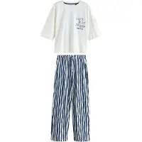 Next Pyjama bleu foncé / blanc