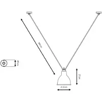 Lampe Gras Suspension , Cuivré, Salon / séjour, Cuivre