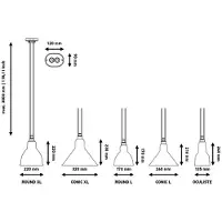 Lampe Gras Suspension , Blanc, Salon / séjour, Métal