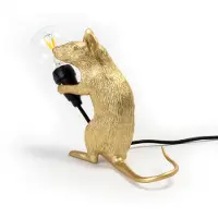 Seletti Mouse Table Lamp Sitting | Gold