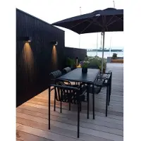 ANTIDARK Luminaires d'extérieur , dimmable, Noir, Terrasse, Aluminium