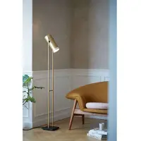 Warm Nordic Lampadaire , Trombone, Or / laiton, Salon / séjour, Métal, Design