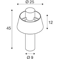 SLV Lampe champignon Photoni 45 noir - 45cm