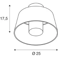 SLV Plafonnier porche Photoni brun rouille - Ø 25cm