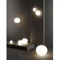 Lodes Applique Murale , dimmable, Blanc, Salle de bains, Verre