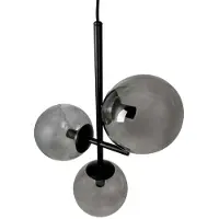 Dyberg Larsen Suspension , Como, dimmable, Noir, Salon / séjour, Métal, Moderne
