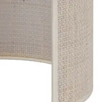 Euluna Applique Murale , Jute, dimmable, Blanc, Salon / séjour, Tissu / textile