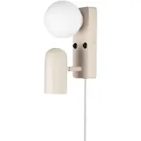 Globen Lighting Applique Murale , Doppio, Beige, Salon / séjour, Verre, Scandinave