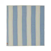OYOY Couverture - Striped Matelassé - Blue/Clay - - UneTaille - Couverture