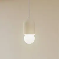 LINDBY Suspension , Nielson, dimmable, Blanc, Salon / séjour, Plâtre / argile, Moderne