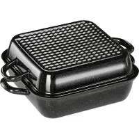 Riess Poêle à frire avec couvercle 26x26cm noir émail