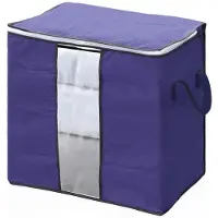 Intirilife 4x Sacs de rangement en Gris - 90L - Boîte d'organisation, pliable pour les vêtements, les oreillers, les couvertures, le rangement dans la penderie.