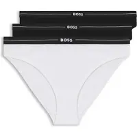 BOSS Lot de trois slips en coton stretch avec taille logotée