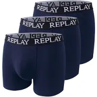 Replay Basic Cuff Logo Hommes Boxer-short Lot de 3 I101102-N188