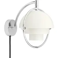 Gubi Multi-Lite Applique Chrome | White Semi Matt