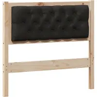 vidaXL Tête de lit Autres Marron et Noir 90 cm Pin massif