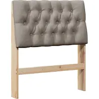 vidaXL Tête de lit rembourrée Taupe 75 cm Pin massif