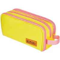 Herlitz 300001512 double trousse de toilette Uni, jaune/rose