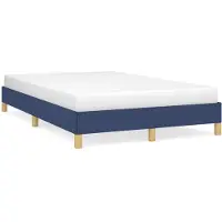 vidaXL Cadre de lit sans matelas bleu 120x200 cm Tissu