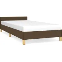 vidaXL Cadre de lit sans matelas brun foncé 100x200 cm Tissu