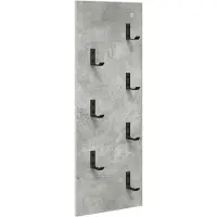 vidaXL Porte-manteau mural Montage mural Gris béton 30 x 1.5 x 80 cm