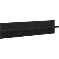 vidaXL Porte-manteau mural avec étagère Chêne noir 80 x 10.5 x 18 cm