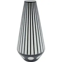 Kare design Vase Brillar Cylinder noir et blanc 44cm