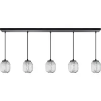 Expo Suspension droite Kristel 5 lumières noir